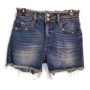 Kancan Cut Off Fringe Blue Jean Denim Shorts SIze 28 or a Size 6 Boho Cowgirl